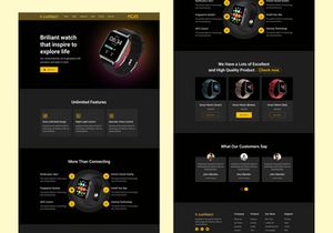 Just Watch - Smart Watch Website Landing Page design