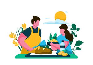 Father Day Flat Illustration Minimalist Modern