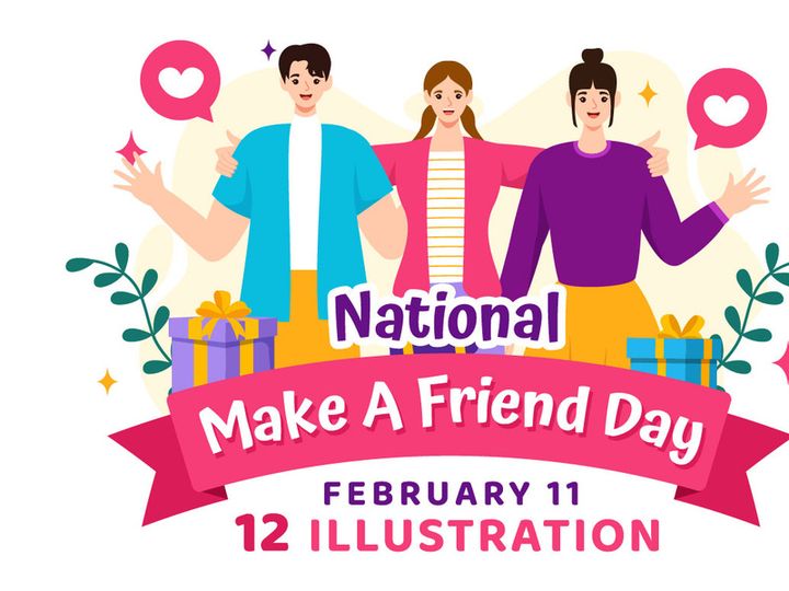 12 National Make a Friend Day Illustration