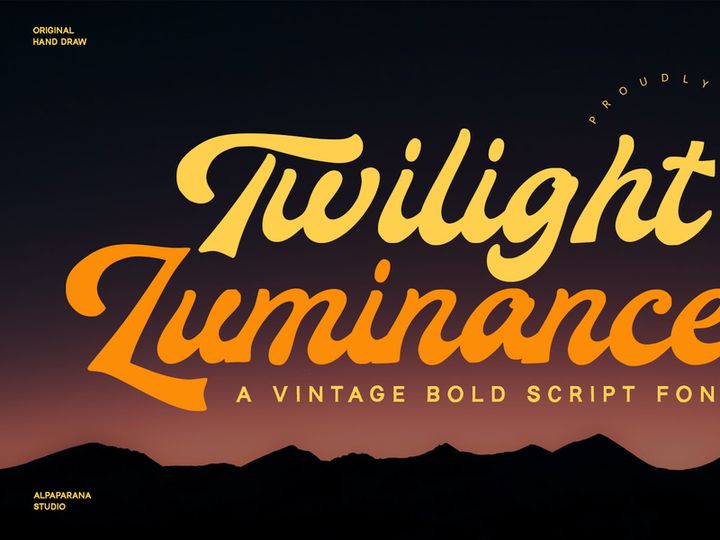 Twilight Luminance - Vintage Script