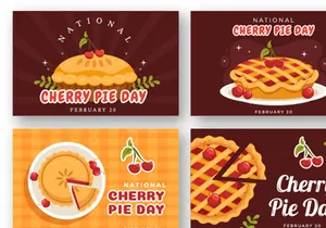 15 National Cherry Pie Day Illustration