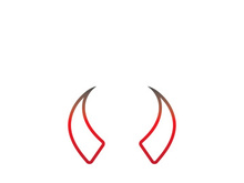 Devil horn Vector icon design illustration Template