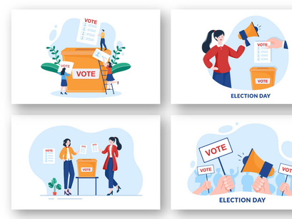 14 Election Day Political Illustration