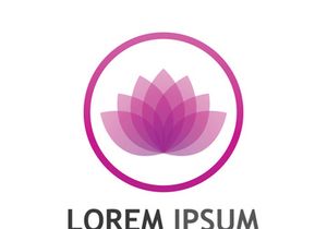 Colorful lotus flower logo design.