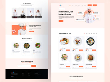 Food Landing Page - UI Design preview picture