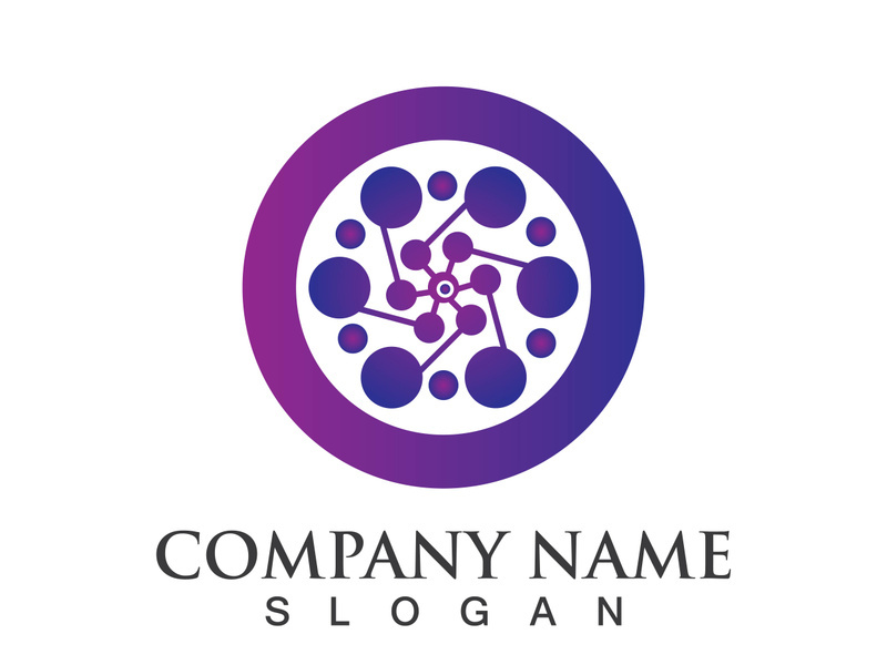 Molecule symbol logo template vector illustration design