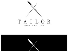 tailor logo icon illustration template combination of buttons for clothes, thread and sewing machine, for clothing product design, convection companies, fashion in vector form