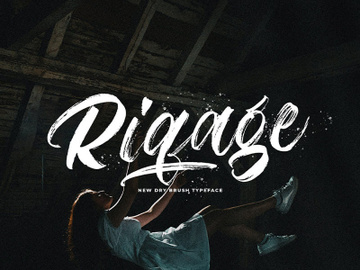 Riqage - Textured Brush Font preview picture