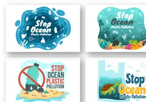 14 Stop Ocean Plastic Pollution Illustration