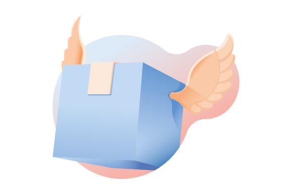 Fast delivery illustration
