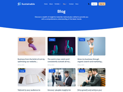 Sustainable Pro NextJs Template to Build Portfolios