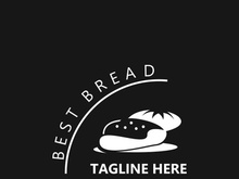 Bread Vintage style Logo Design Vector, label product Bake shop Homemade template