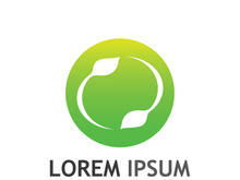 Natural green leaf logo.