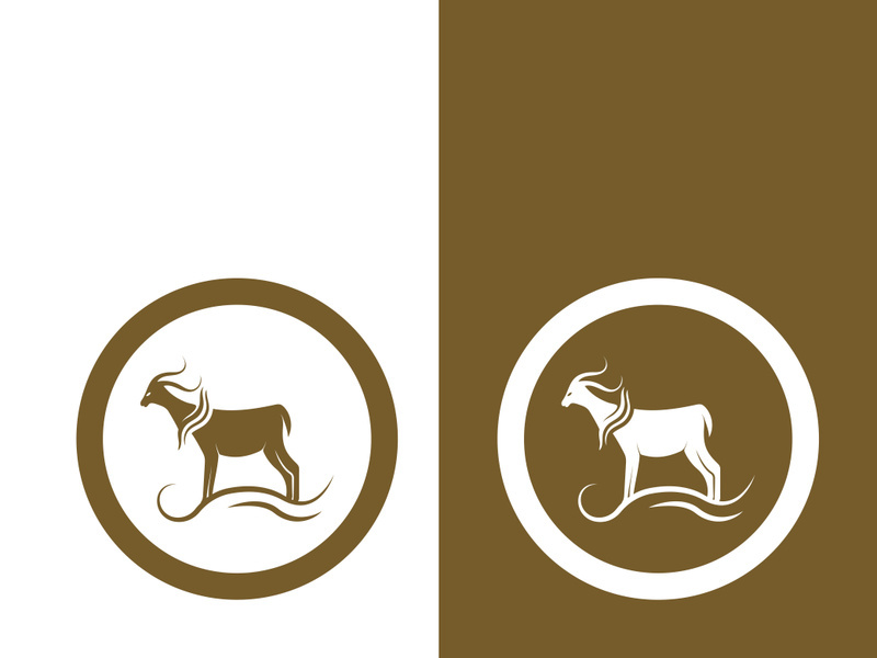 Goat logo template vector icon illustration design