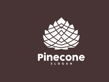 Pine Cone Logo, Elegant Luxury Pine Simple Design preview picture