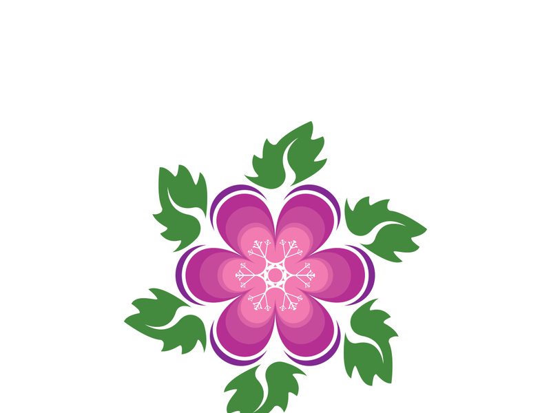Flower vector icon design template illustration