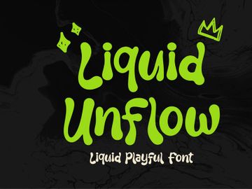 Liquid Unflow | Liquid Playful Font preview picture