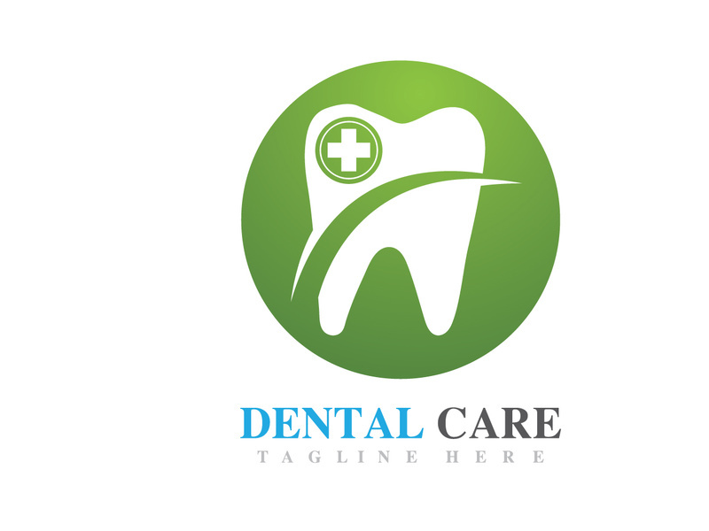 Dental care logo vector icon design