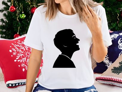 Man Silhouette Laughing Joyfully