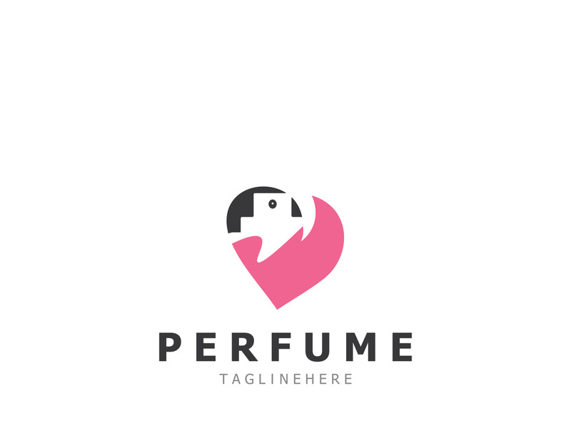 Perfume bottle logo design symbol can be used for business and cosmetic perfume shop template