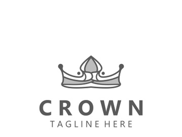 Premium style crown logo vintage abstract symbol. Royal king icon. Modern luxury brand element sign. Vector illustration preview picture