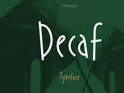Decaf Organic Typeface [Free]