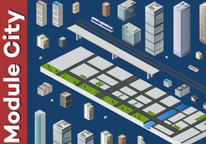 Isometric set of city blocks
