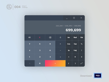 Free Calculator UI Template preview picture