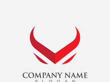 Taurus Logo Template  Red Bull Taurus Logo Template vector icon illustration