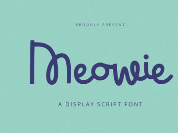 Meowie - Script Font preview picture