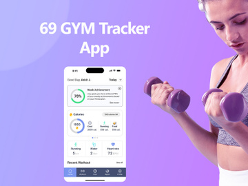 69 GymTracker - Modern Gym App UI Kit preview picture