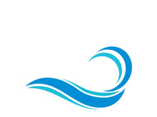 Wave beach vector illustration design logo