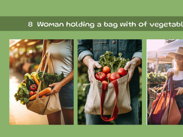 Woman holding a bag with of vegetables preview picture