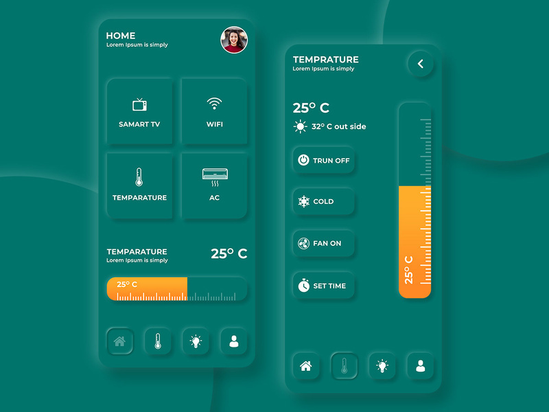 Free Neumorphism Smart Home UI Kit