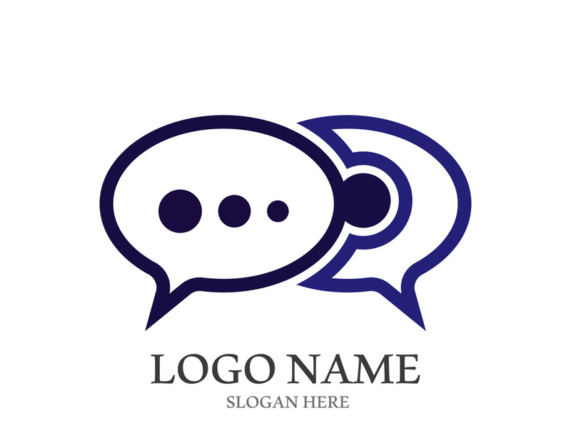 Speech bubble icon logo template vector illustration