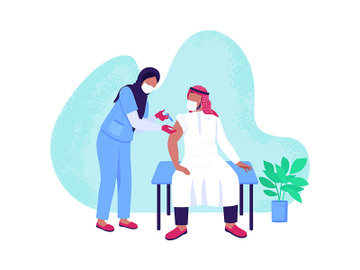 Vaccination process flat concept vector illustration preview picture