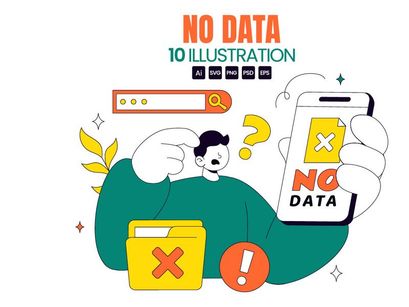10 No Data Vector Illustration