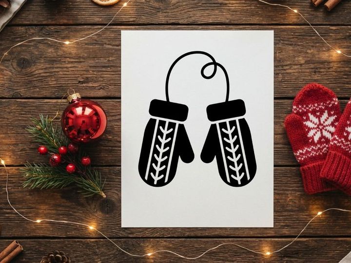 Weihnachtskugeln mit Glöckchen und Schnur