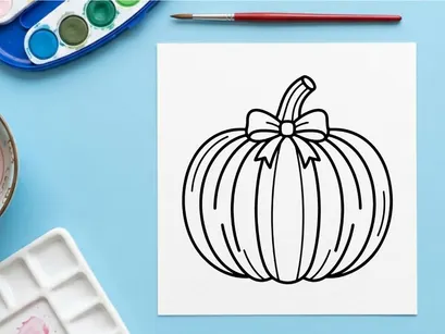 Ilustración de calabaza adorable para decoración otoñal. Símbolo festivo de cosecha para diseño estacional.