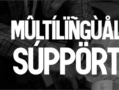 Black Writing - Condensed Sans Serif