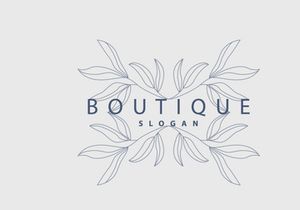 Leaf Line Logo, Beautiful Hand Drawn Design