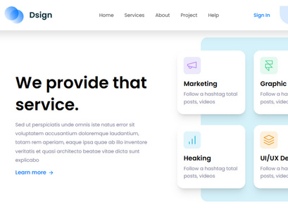 Dsign New NextJs based Landing Page Template