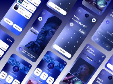 NFT Marketplace App ui kit preview picture