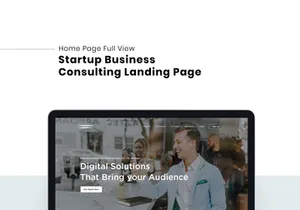 Startup Business consulting landing page