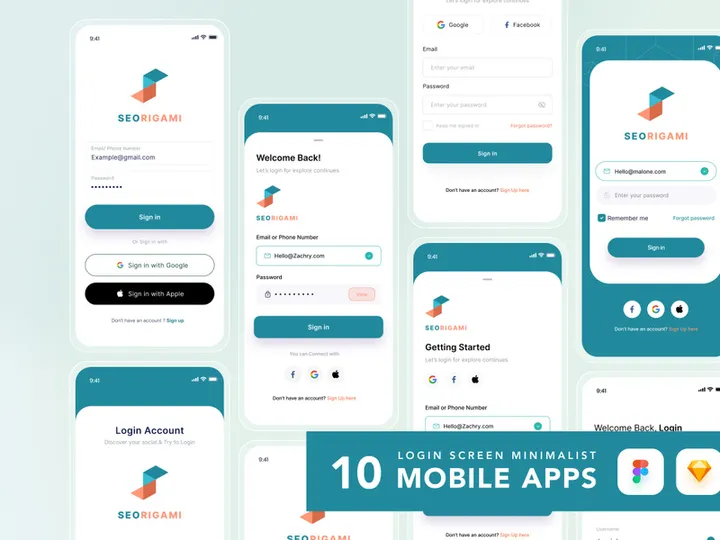 Login ui kits Mobile App