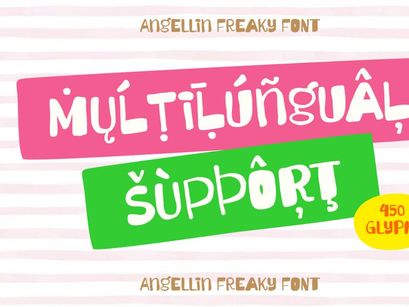 Angellin Freaky - A Ugly Playful Font