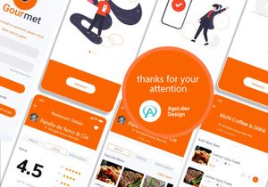 Gourmet - Food Delivery UI Kit for Adobe XD