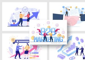 17 B2B or Business to Business Marketing Illustration