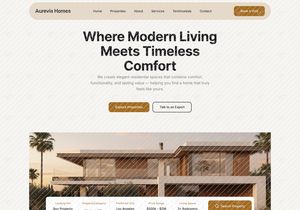 Luxury Real Estate Landing Page UI Design | Modern Property Webs