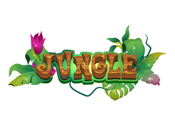 Jungle flat banner vector template preview picture